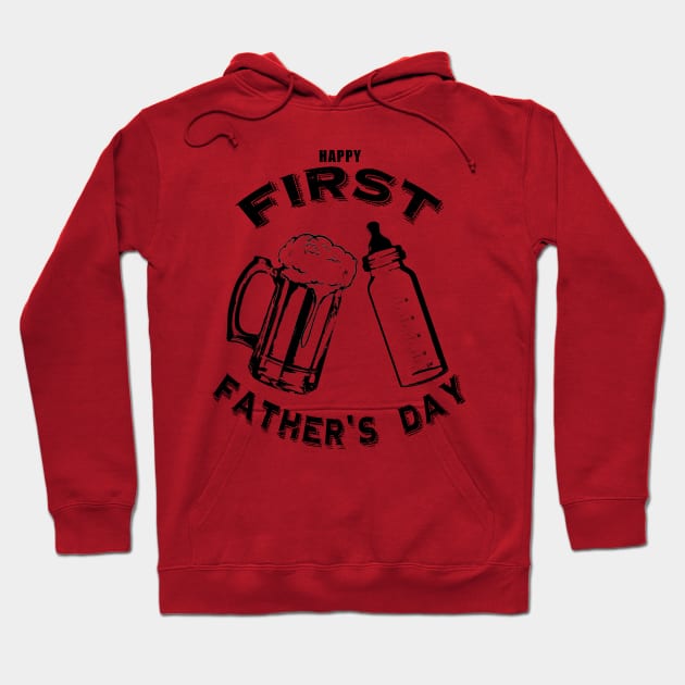 Dad's First Father's Day Beer and Bottle Hoodie by lunabelleapparel